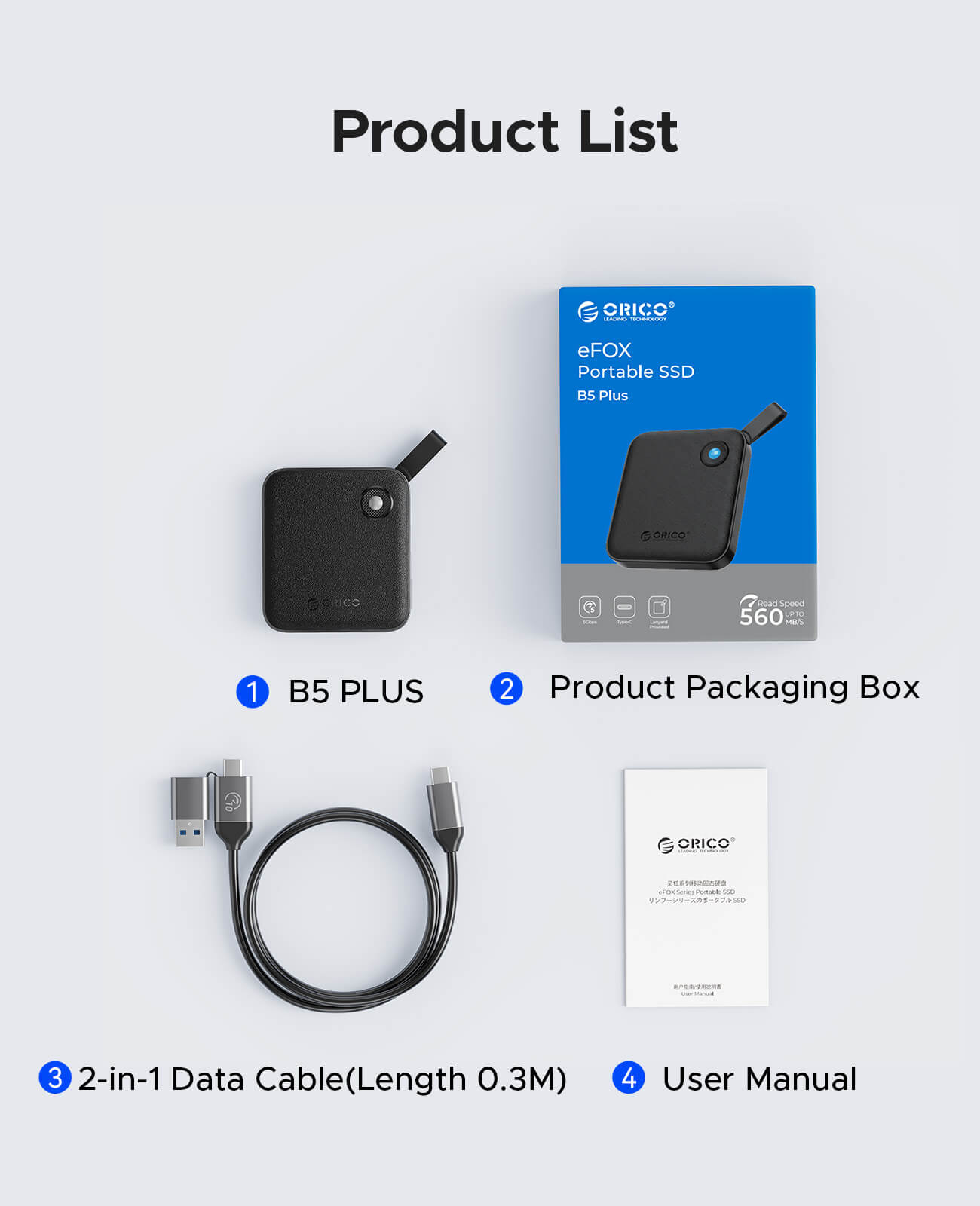 ORICO eFOX B5 Plus ポータブルSSD 1TB ORICO eFOX B5 Plus ポータブルSSD 1TB - メルカリ