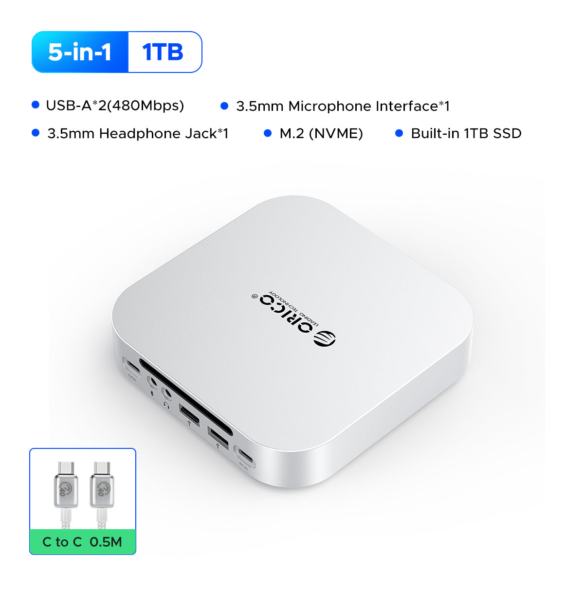 秀之 Mac mini 2024 + ORICO MiniLink ORICO MiniLink 40Gbps One-Stop Storage and Dock