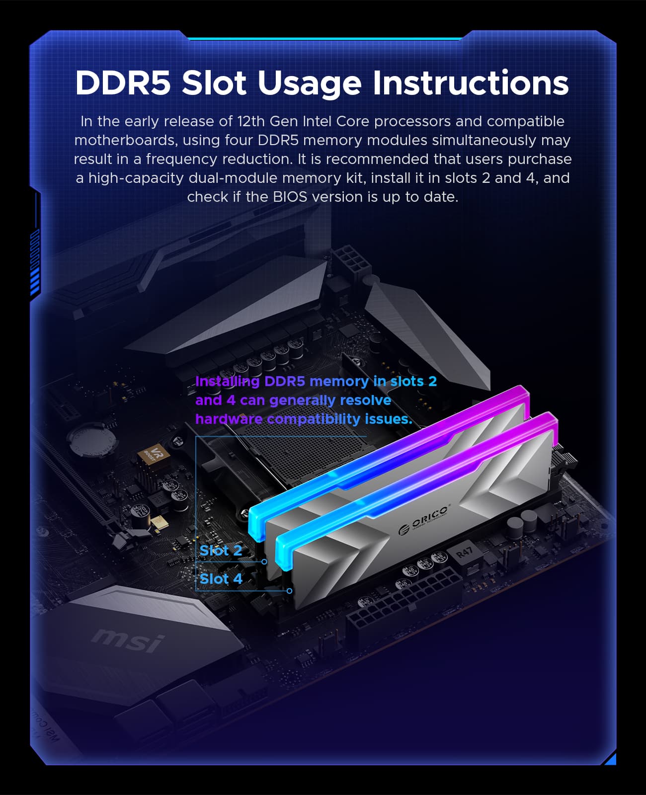 ORICO Raceline Neon DDR5 RGB 32GB (2x16GB) 6000MHz